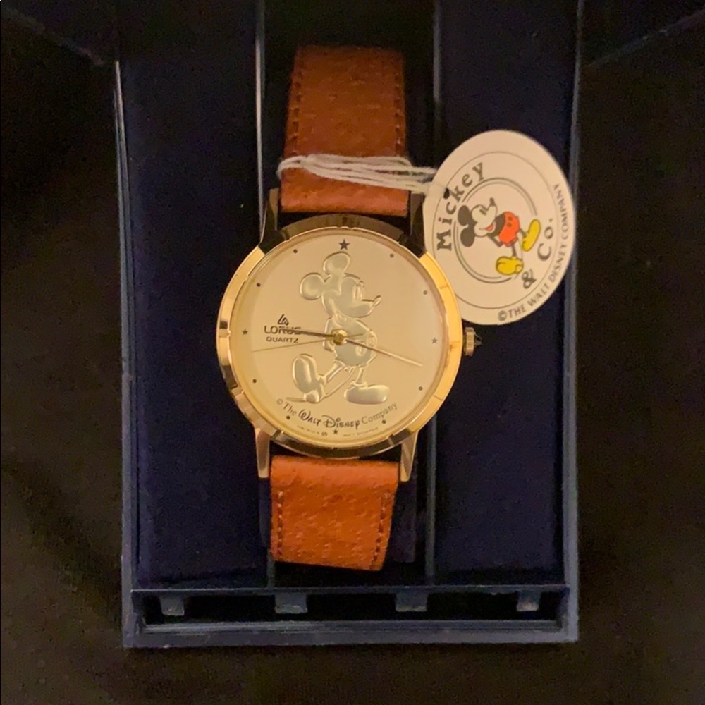 Mickey Leather Analogue Watch